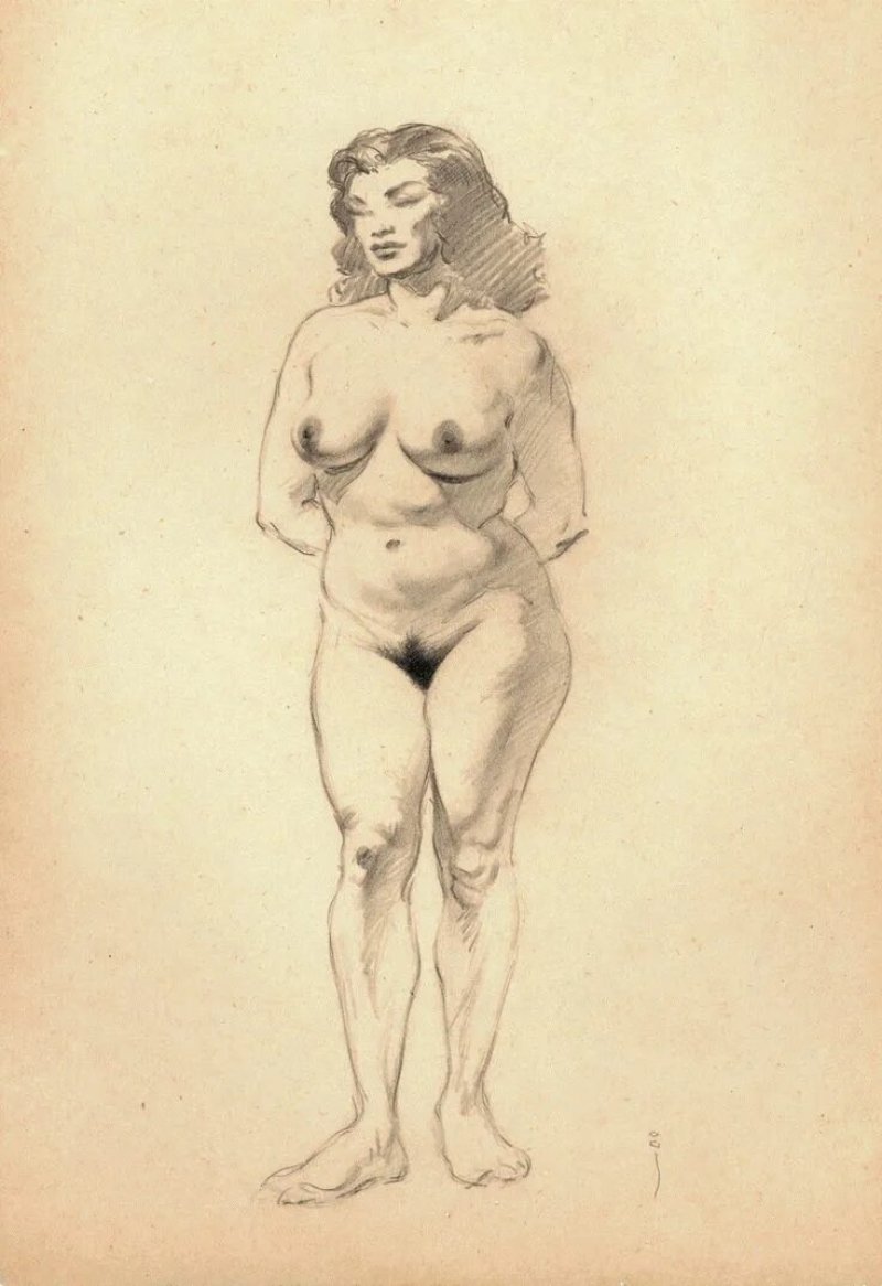 Дейнека натурщица 1935, Дейнека натурщица 1936, Художник график