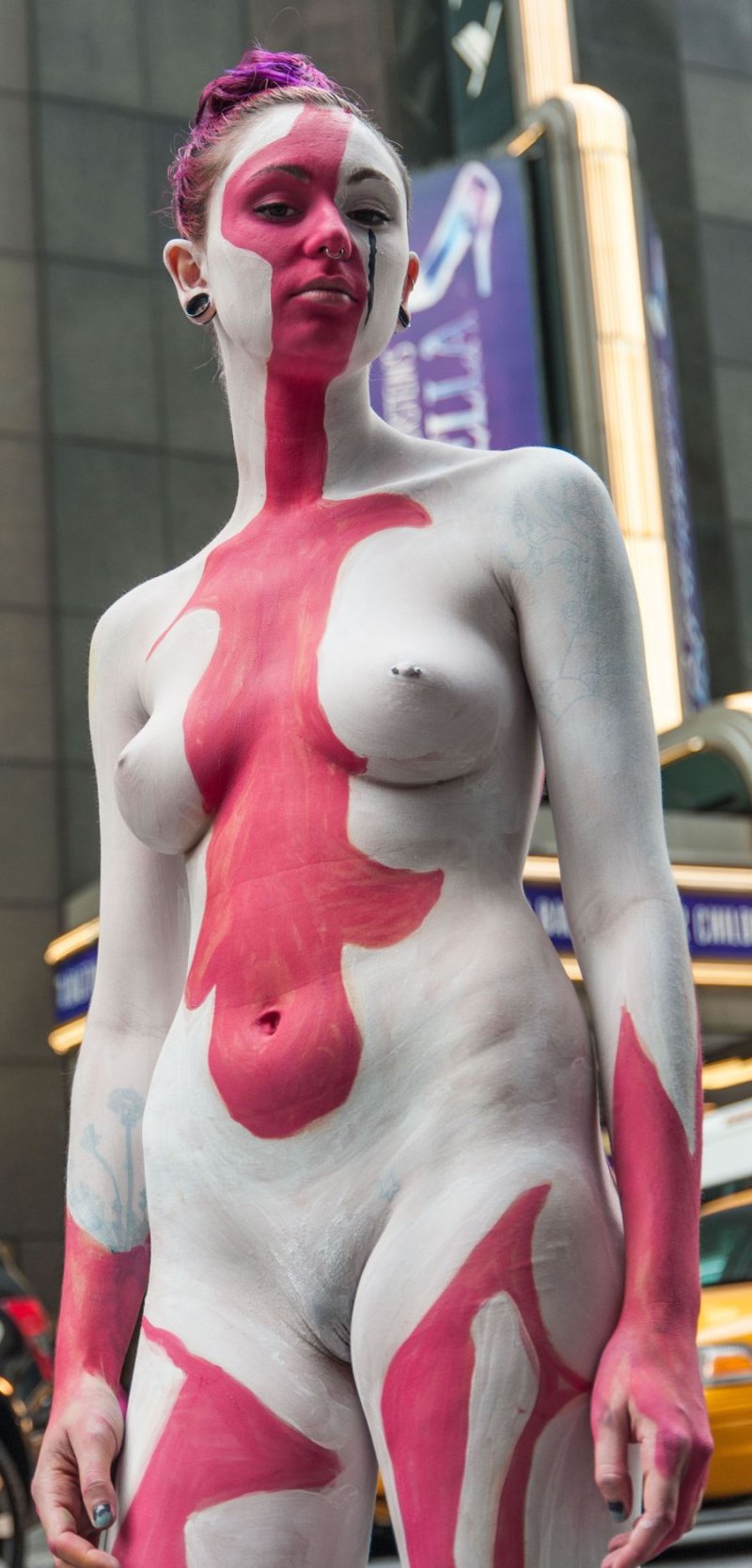 Боди арт таймс сквер, Бодиарт, Body painting in manhattan 2013