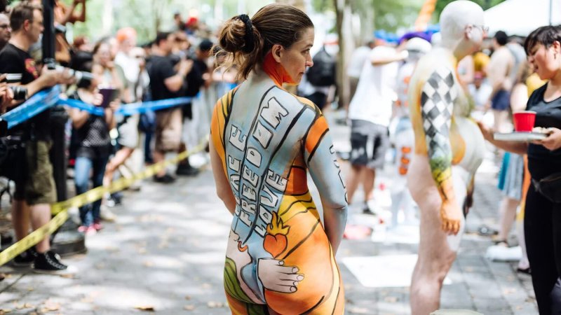 Эро фестиваль в нью йорке, Body painting day nyc 2016, Бодипейнтинг дэй