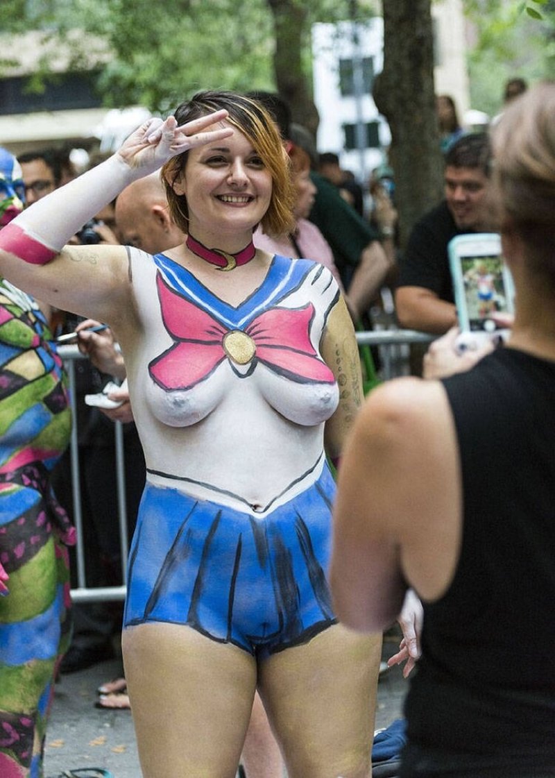 Бодипейнтинг дэй, Эксгибиционистки боди арт, Annual bodypainting day 2016 world bodypainting festival new york 2016