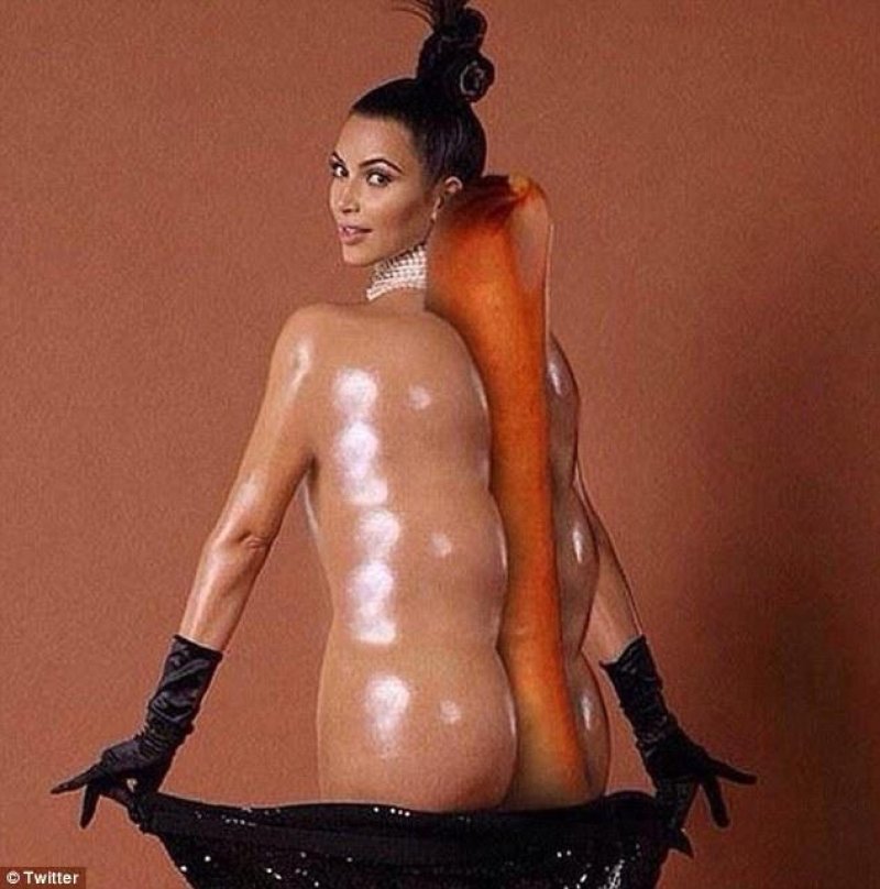 Голая попа ким кардашьян, Ким кардашьян голая paper magazine, Kim kardashian paper
