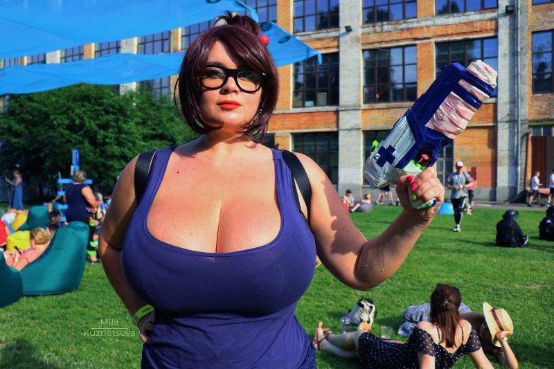 Овервотч косплей big boobs, Пенни браун, Mila_kuznetsova10 модель xl