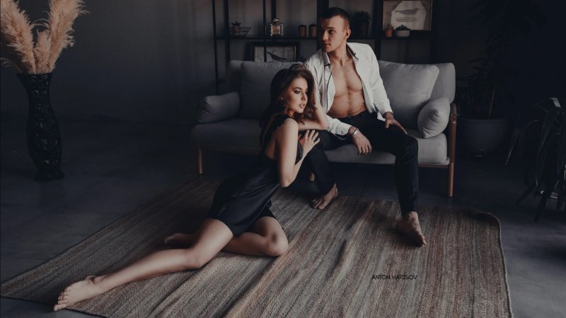 Фотосессия для пары в студии