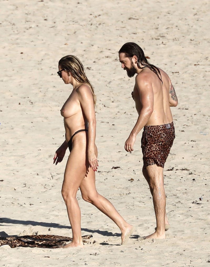 Heidi klum topless, Хайди клум, Топлесс на пляже