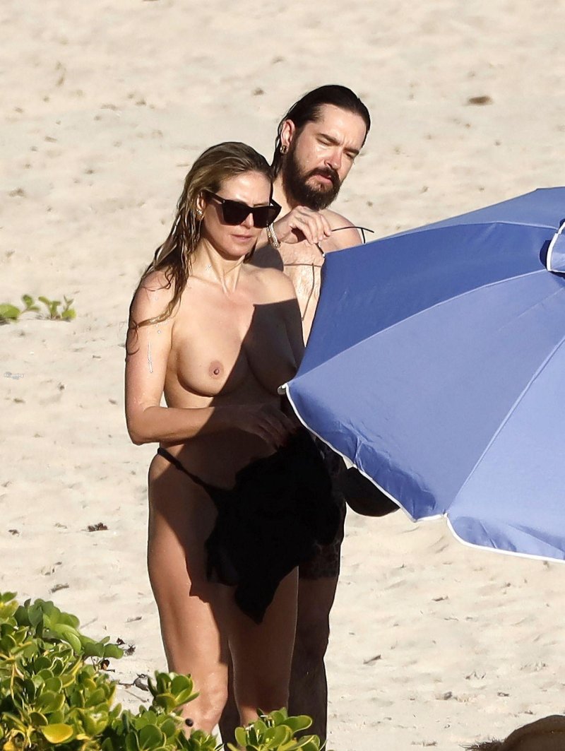 Хайди клум, Heidi klum topless, Топлесс на пляже
