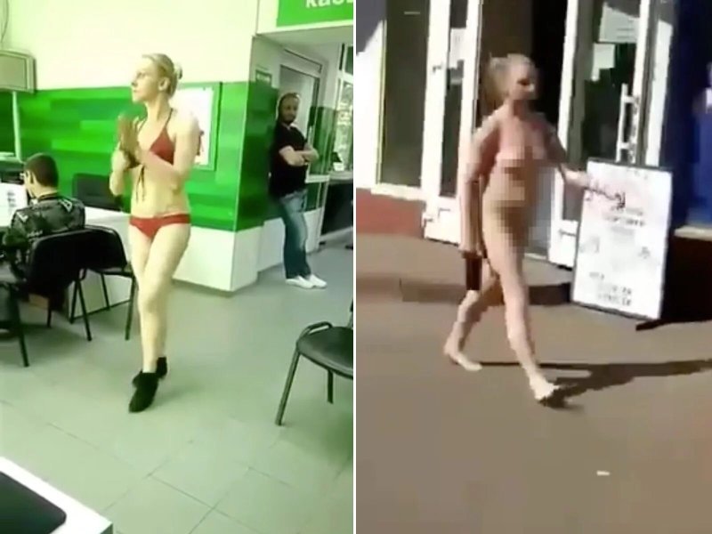Девушка разделась на заправке